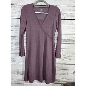 Horny Toad Women's Small Long Sleeve Faux Wrap A-Line Dress